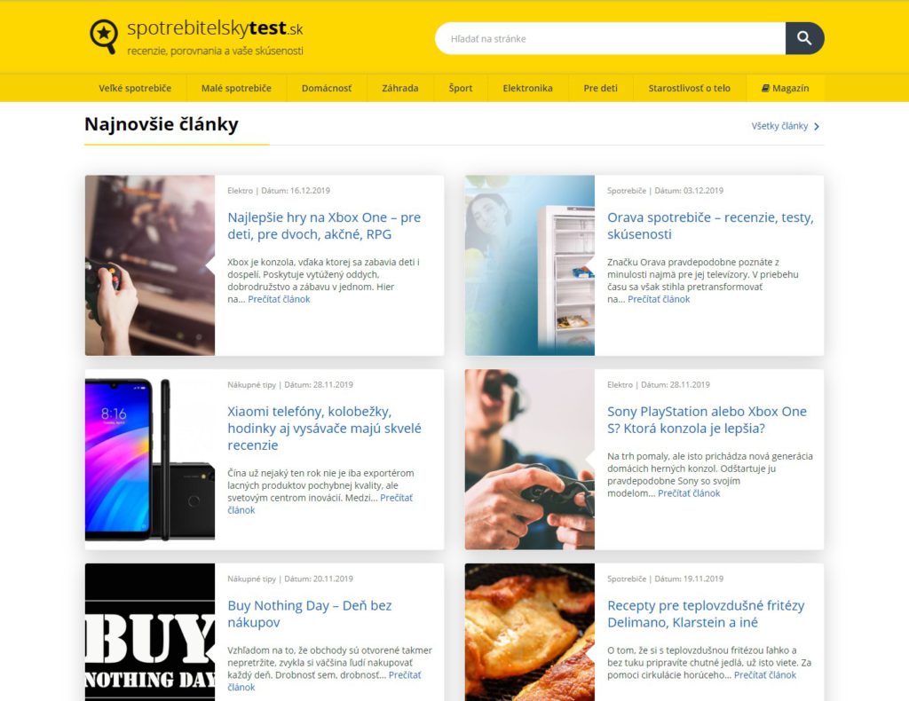 Magazín spotrebitelskytest.sk, pre ktorý písal copywriter Michal Toma