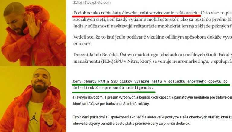 Ukážka rozdielu medzi dobrým a zlým perexom článku.