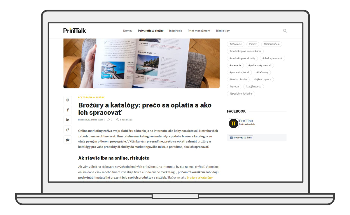 Ukážka copywritingu pre Printtalk.sk – copywriting portfólio Michal Toma.